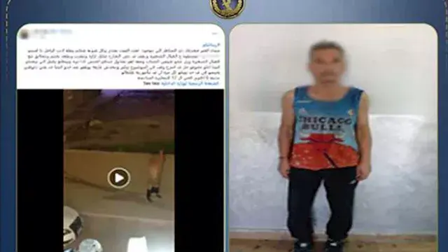 فيديو السير عارياً يقود الأمن...