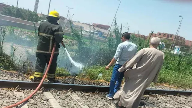 السيطرة على حريق بجوار شريط ال...