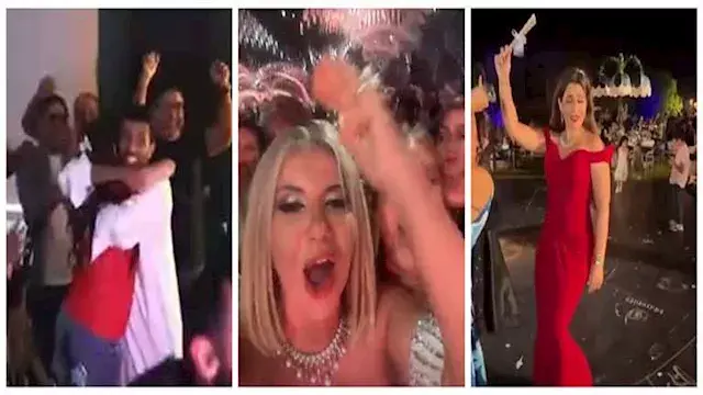 رقص آيتن عامر و"زغروطة" بوسي و...