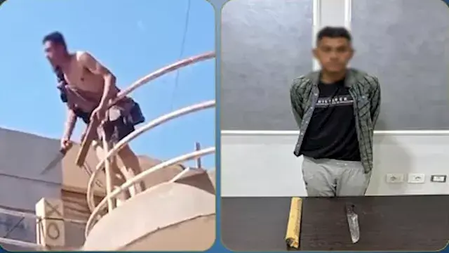 "نزع قميصه وهدد بسلاح أبيض".. ضبط عاطل تعدى على صاحب محل بالشرقية
