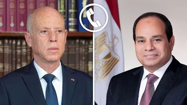 السيسي وقيس سعيد يبحثان تعزيز...