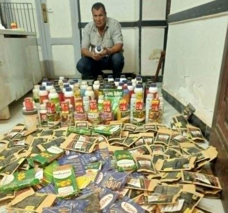 ضبط 698 عبوة مبيدات زراعية منت...