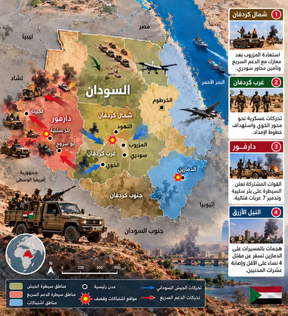 الجيش السوداني يضرب شرايين الدعم السريع
