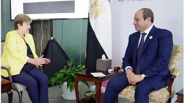 تفاصيل لقاء السيسي مع مديرة صندوق النقد على هامش قمة إفريقيا فرنسا.. ماذا قال عن إيران؟