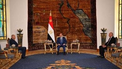 السيسي يلتقي أبو الغيط ويعرب ع...
