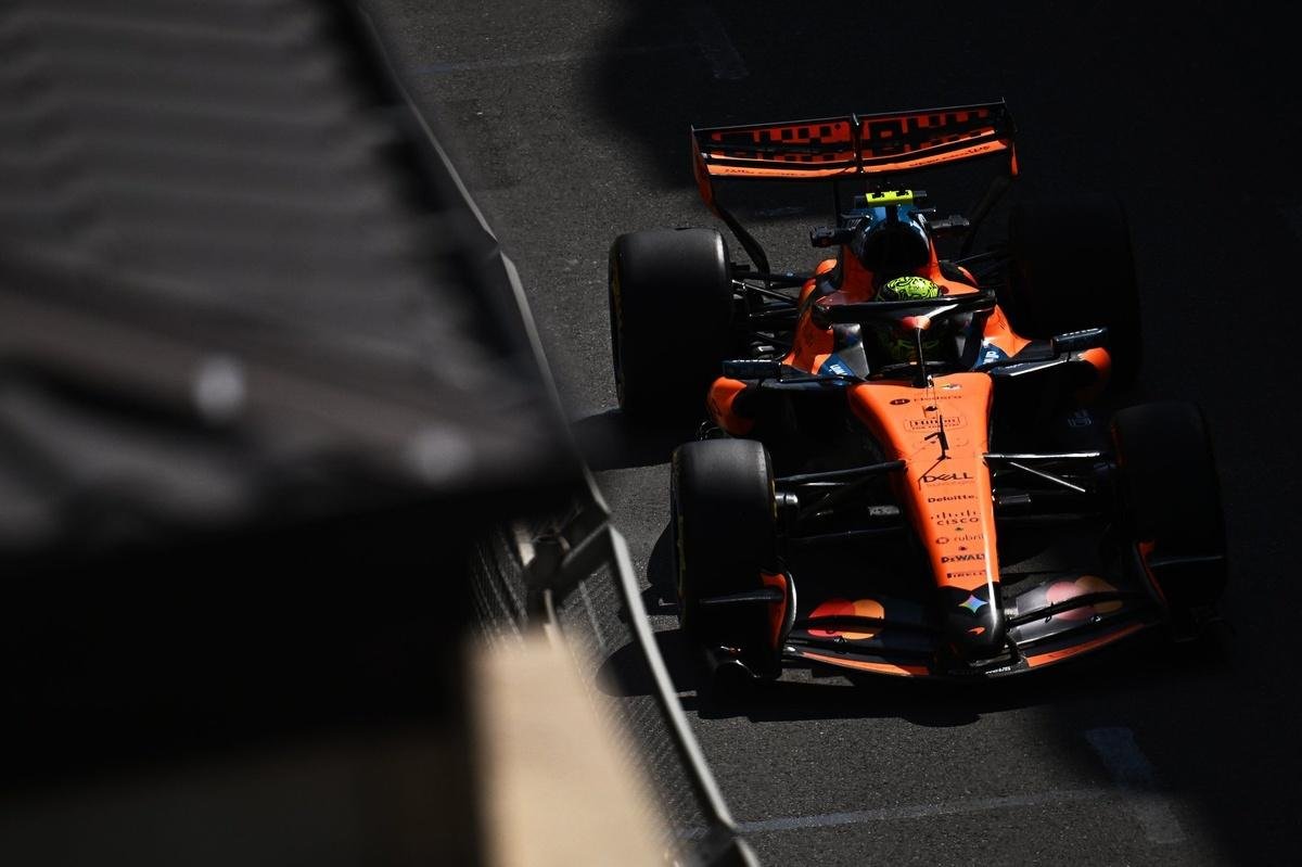 What was Lando Norris' top-speed issue in Baku qualifying?