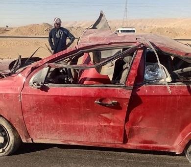 إصابة 4 أشخاص في حادث انقلاب س...