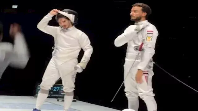 احتفال محمد السيد أمام لاعب إس...