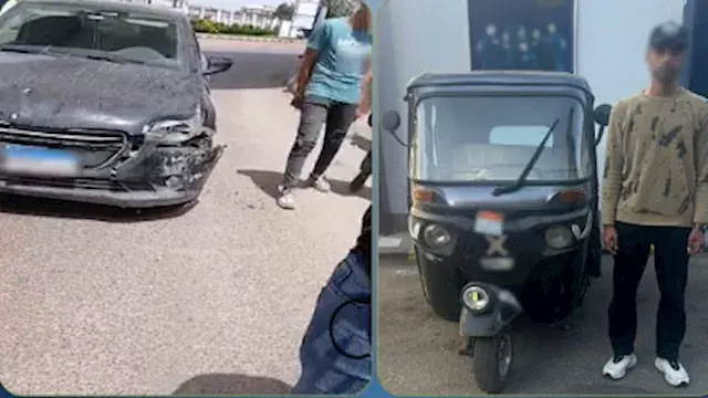 ضبط قائد "توك توك" بلا رخصة بع...