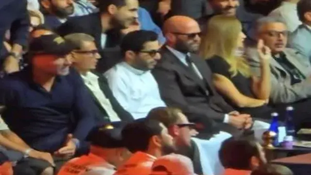 عمرو دياب مع تركي آل الشيخ وجي...