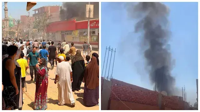 مصرع 3 وإصابة 4 في حريق هائل بمخزن بويات بالمنوفية