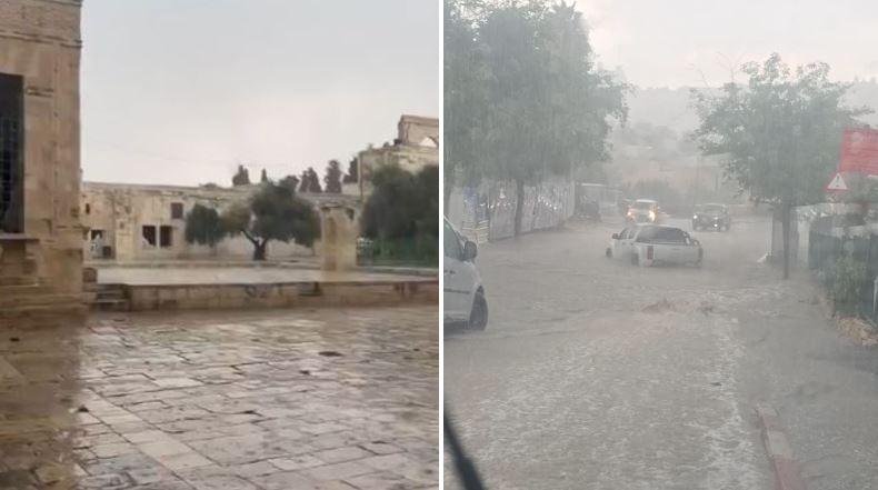 حدث تاريخي.. فيضانات في القدس...
