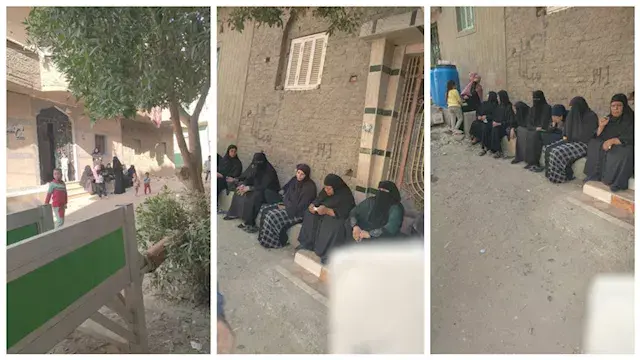بالصور- عزبة تادرس بالفيوم تتشح بالسواد حزناً على مصرع 7 صغار في حادث الأوسطي