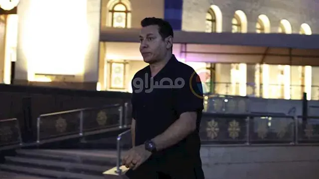 مصطفى شعبان في عزاء المعلم سردينة بالتجمع الخامس - صور