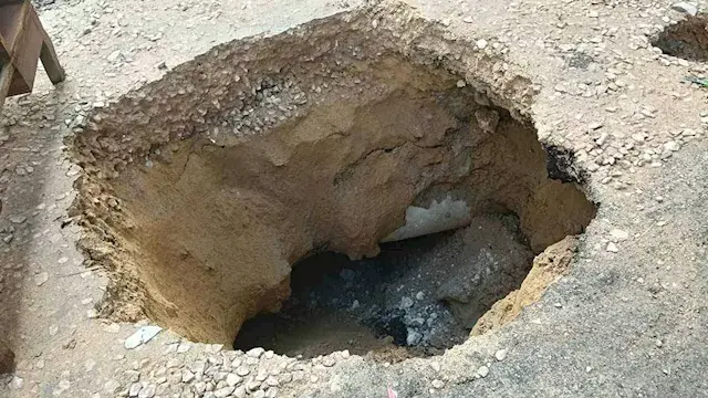 هبوط أرضي في سيدي بشر بالإسكندرية والمحافظة تكشف السبب (صور)
