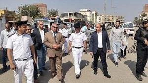 مدير أمن بني سويف يقود حملة مرافق لاستعادة الانضباط المروري وإزالة التعديات في إهناسيا