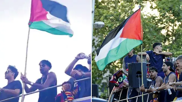 ممثل حماس المفضل وشكوى لبرشلونة.. لامين يامال في ورطة بسبب علم فلسطين