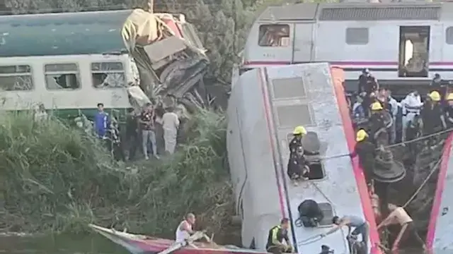 تخفيف عقوبة سائق جرار حادث قطاري المنيا إلى سنة مع إيقاف التنفيذ