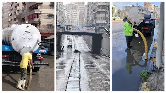 ارتفاع الموج 3 أمتار وتوجيهات عاجلة لمحافظ الإسكندرية لمواجهة الطقس السيئ -صور