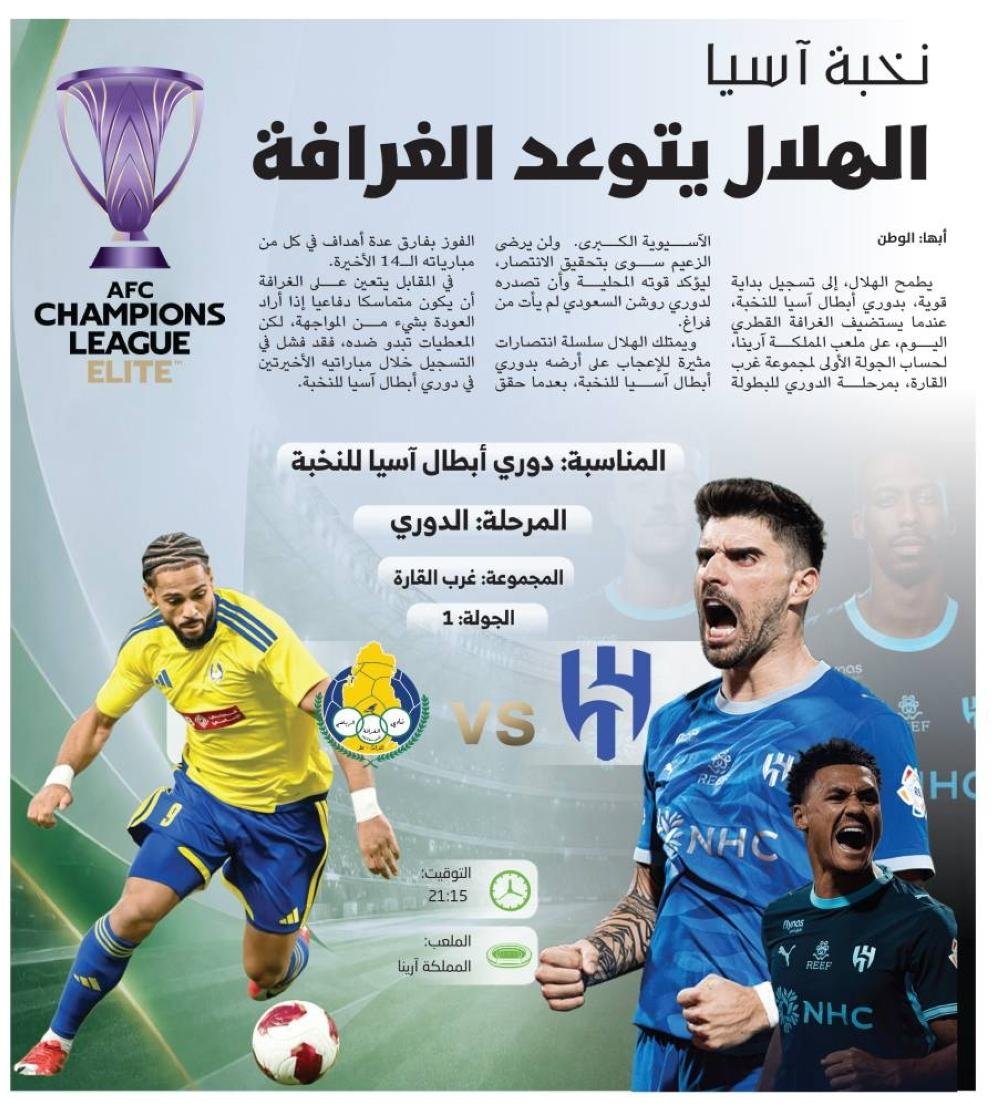 الهلال يتوعد الغرافة