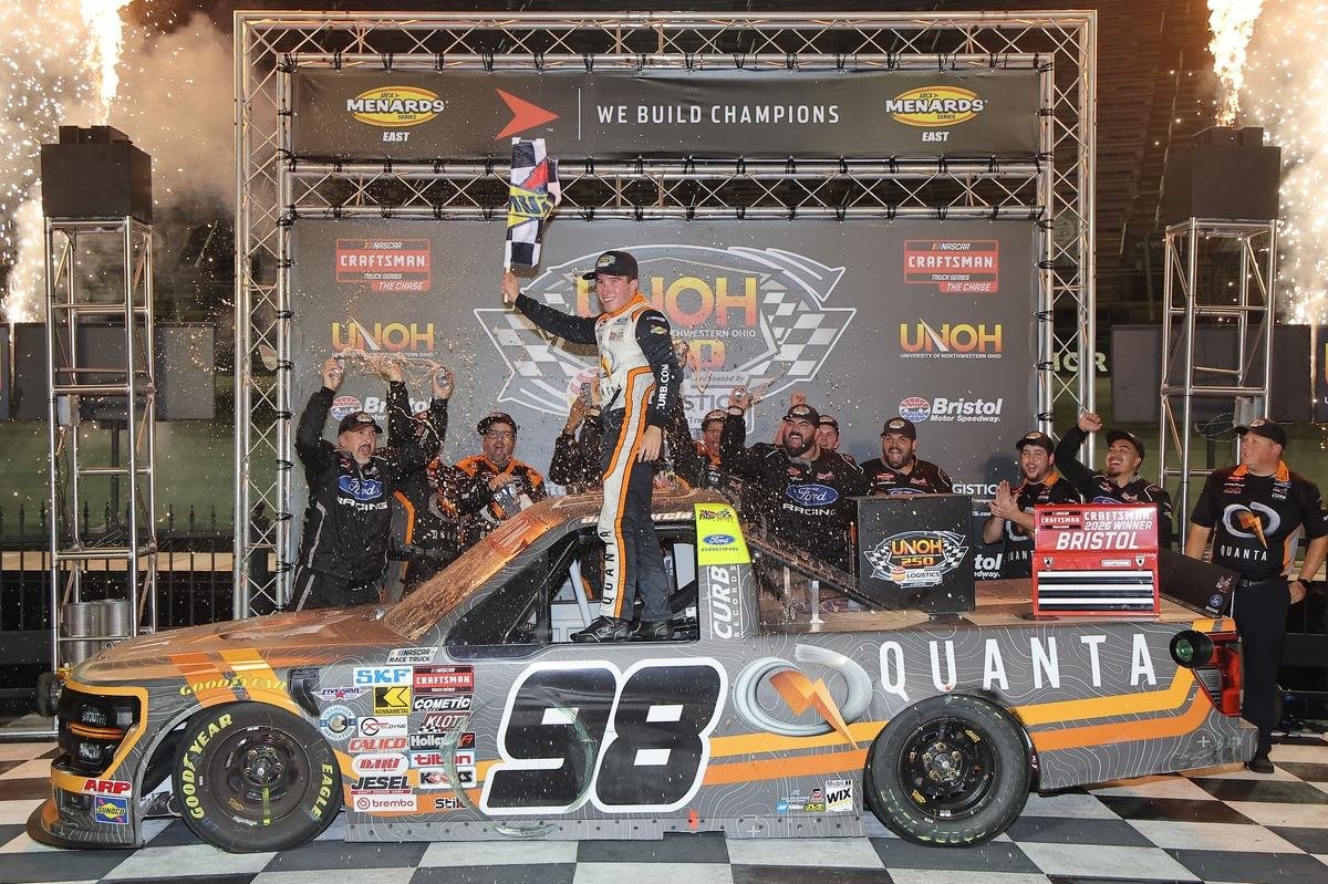 Jake Garcia earns first NASCAR Truck win after nightmare race for Front Row Motorsports