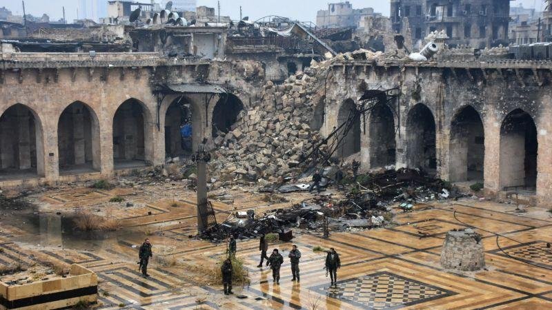 سوريا.. فيديو سابق لقوات الأسد بالمسجد الأموي في حلب يبرز بعد ترميمه وإعادة افتتاحه