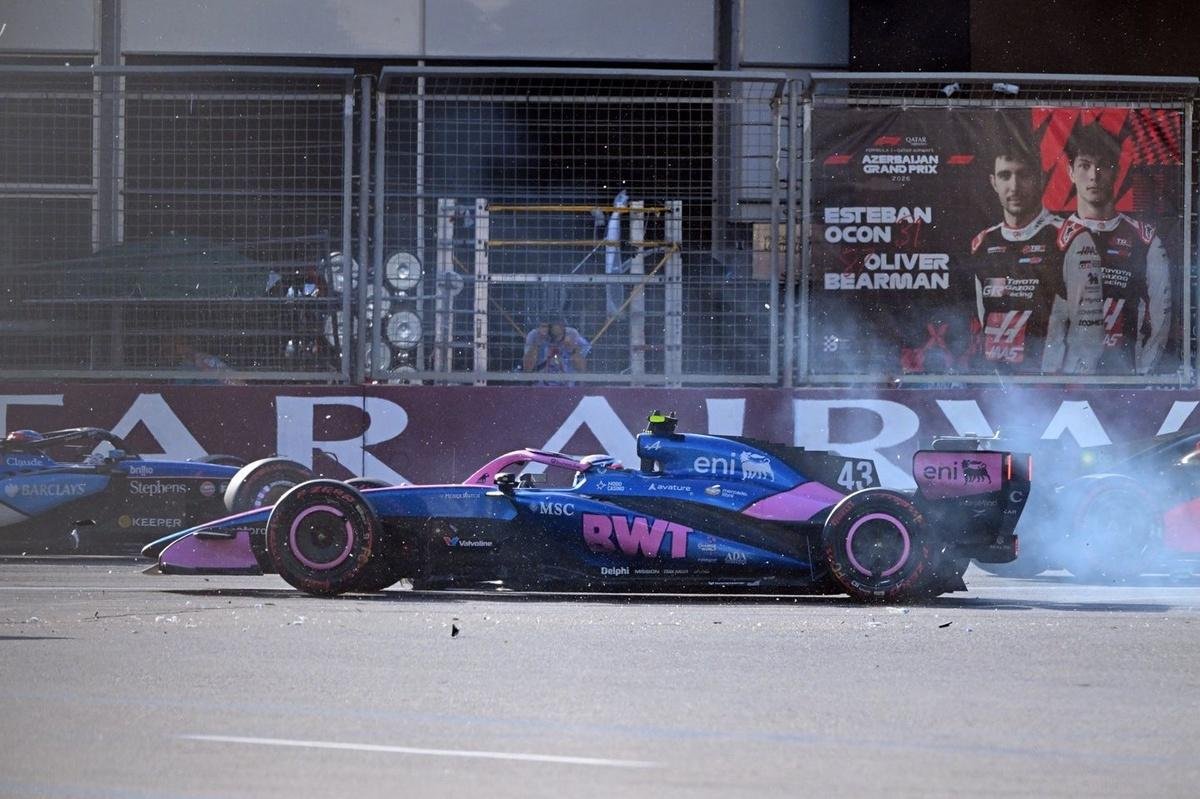 Franco Colapinto penalty revealed for causing Baku F1 pile-up