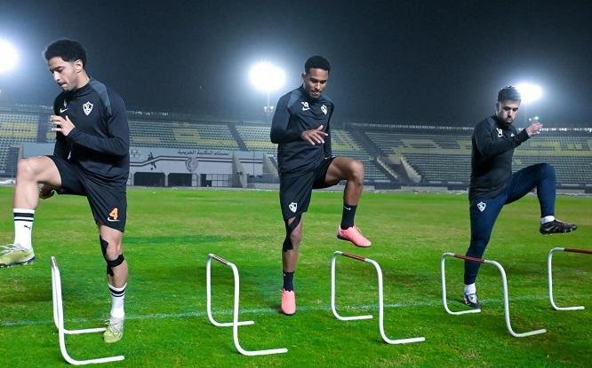 تدريبات بدنية قوية لبدلاء ومستبعدي الزمالك من مباراة بطل جيبوتي