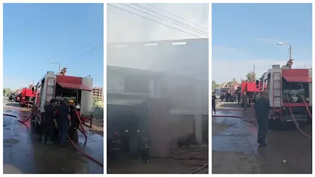 بالصور.. الحماية المدنية تحاصر...