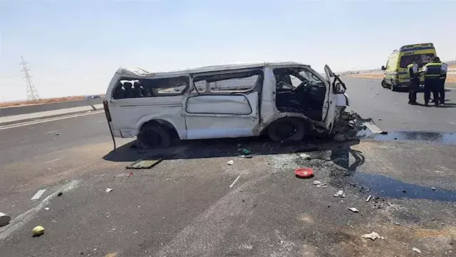 إصابة 7 أشخاص في انقلاب ميكروباص على طريق أسيوط الغربي بالفيوم
