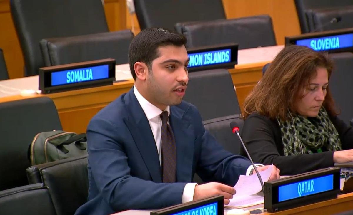&nbsp;قطر تؤكد أن استمرار استغلال الموارد الطبيعية في الأرض الفلسطينية والجولان السوري المحتلين يمثل عائقا أمام تحقيق التنمية المستدامة