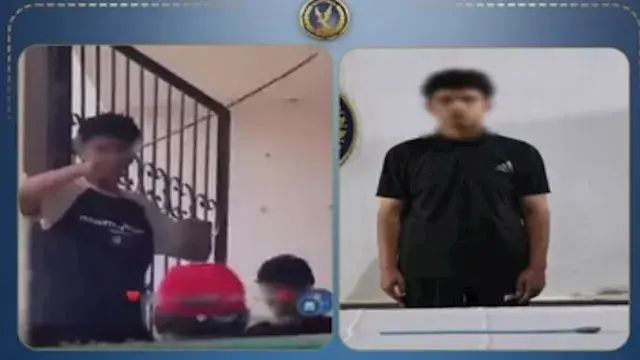 ضبط طالب لوّح بعصا تجاه مدرس د...