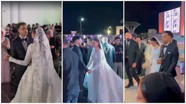 رقصة رومانسية بين العروسين.. لقطات مؤثرة من حفل زفاف نجل محمد رضوان