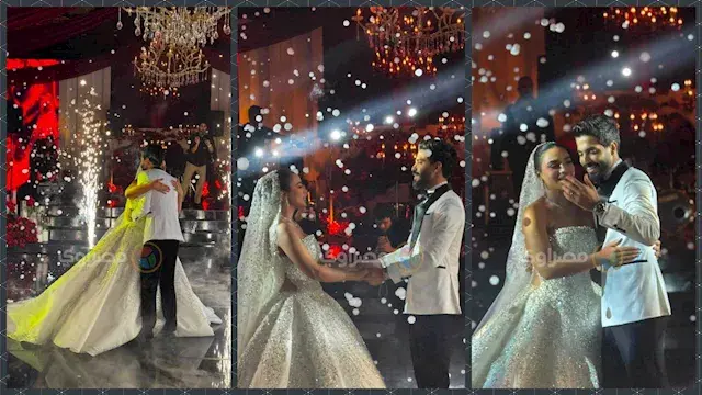 رقص ورومانسية.. 20 صورة من حفل زفاف نجل سعد الصغير