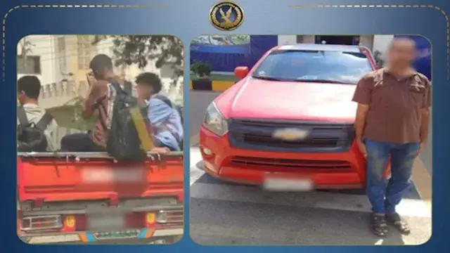 "ركبوا فوق الصندوق".. ضبط سائق...