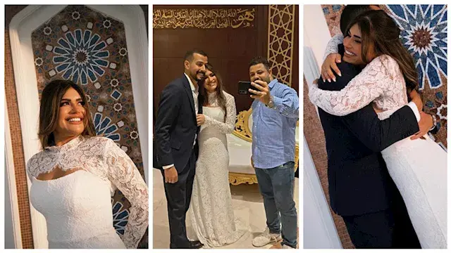لقطات من عقد قران ديانا هشام.."زغرودتها ورقصها مع زوجها وبكاء شقيقتيها"- صور