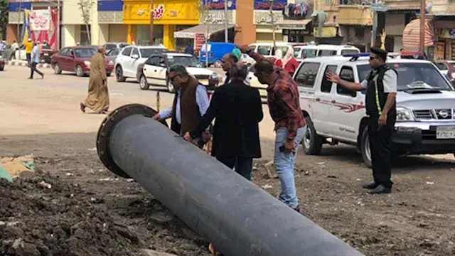 محافظ الدقهلية يتابع أعمال خط طرد محطة شرق المنصورة