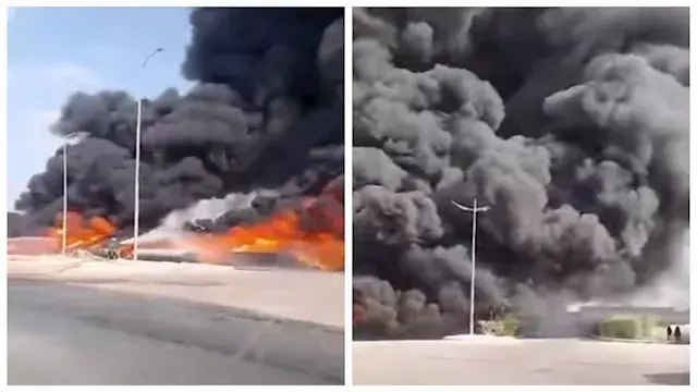 الدخان غطى المنطقة.. تفاصيل حر...