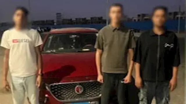 ضبط طالب ومرافقيه بعد ظهورهم ف...