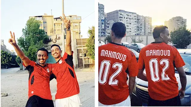 كزبرة وأحمد غزي يحتفلان بفوز منتخب مصر في كواليس فيلم محمود التاني