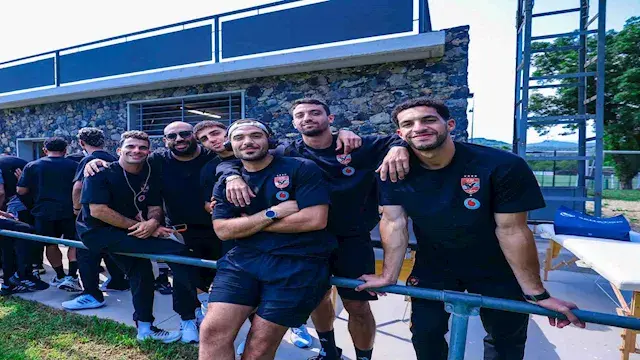 13 صورة من استعدادات الأهلي لم...