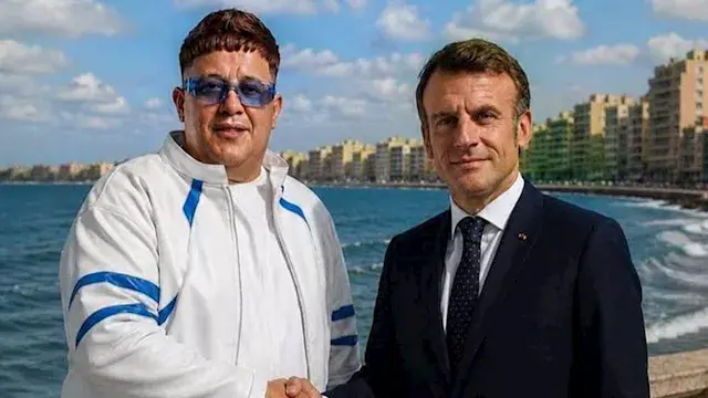 حمو بيكا ينشر صورة مع الرئيس الفرنسي بالـAi.. والجمهور يعلق