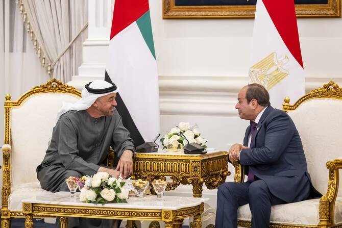 السيسي ومحمد بن زايد يؤكدان وح...