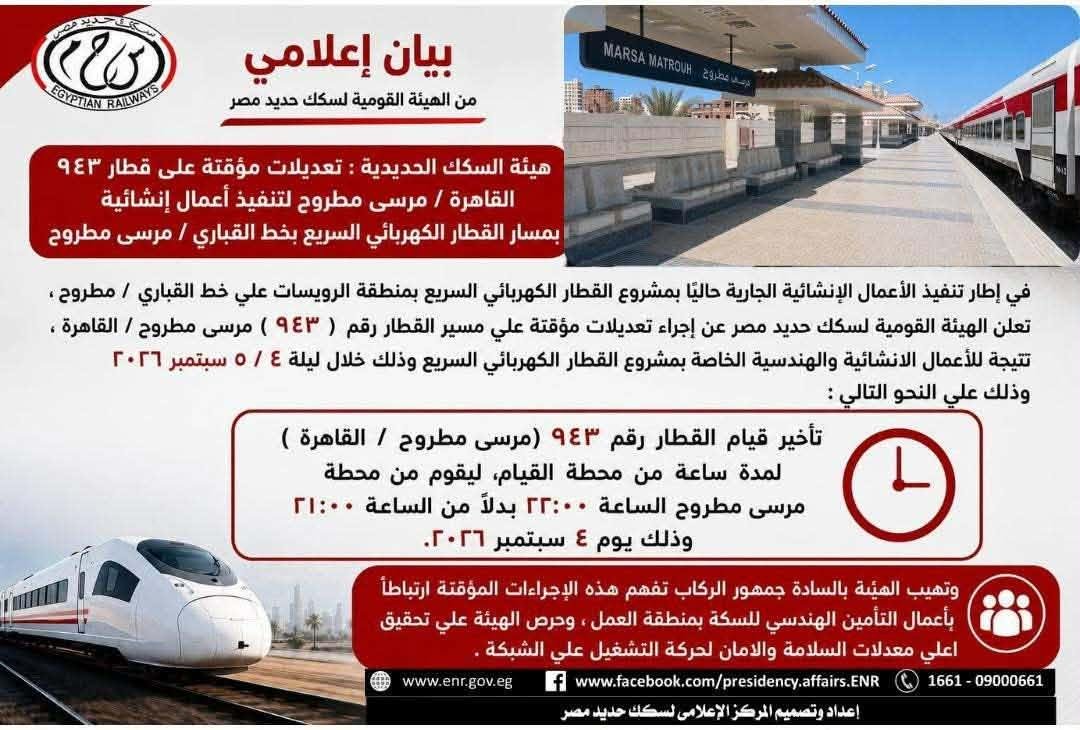 السكك الحديدية: إجراء تعديلات...