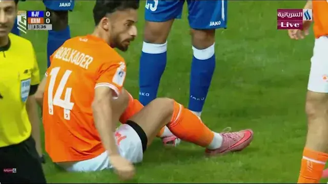 أحمد عبد القادر يتعرض للإصابة...