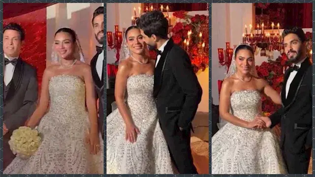 بالصور- بوسي شلبي أول الحضور في حفل زفاف ابن سعد الصغير