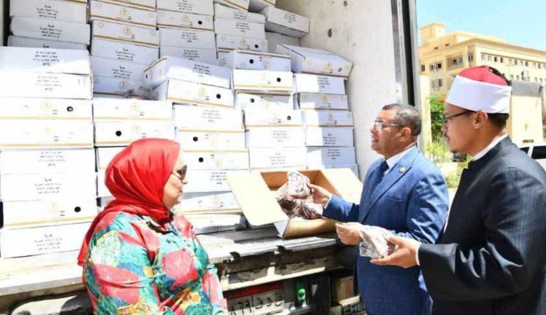 الأوقاف: توزيع 9 أطنان من لحوم...