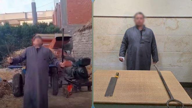 ضبط المتهم بالتلويح بسلاح أبيض...