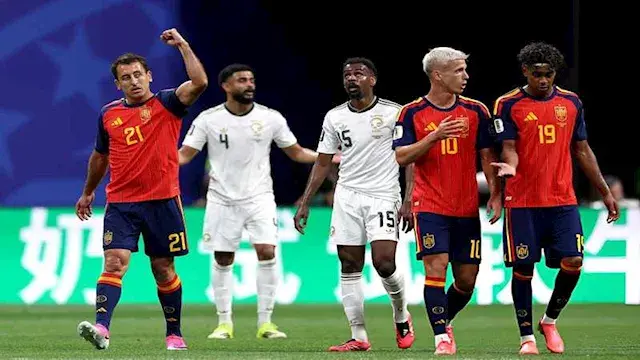 ملخص مباراة إسبانيا والسعودية...