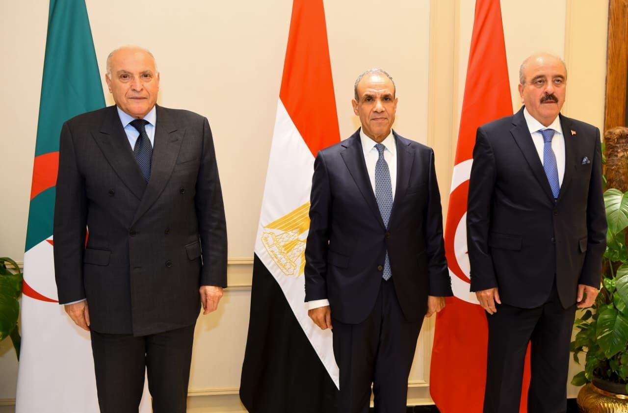 وزراء خارجية مصر وتونس والجزائ...